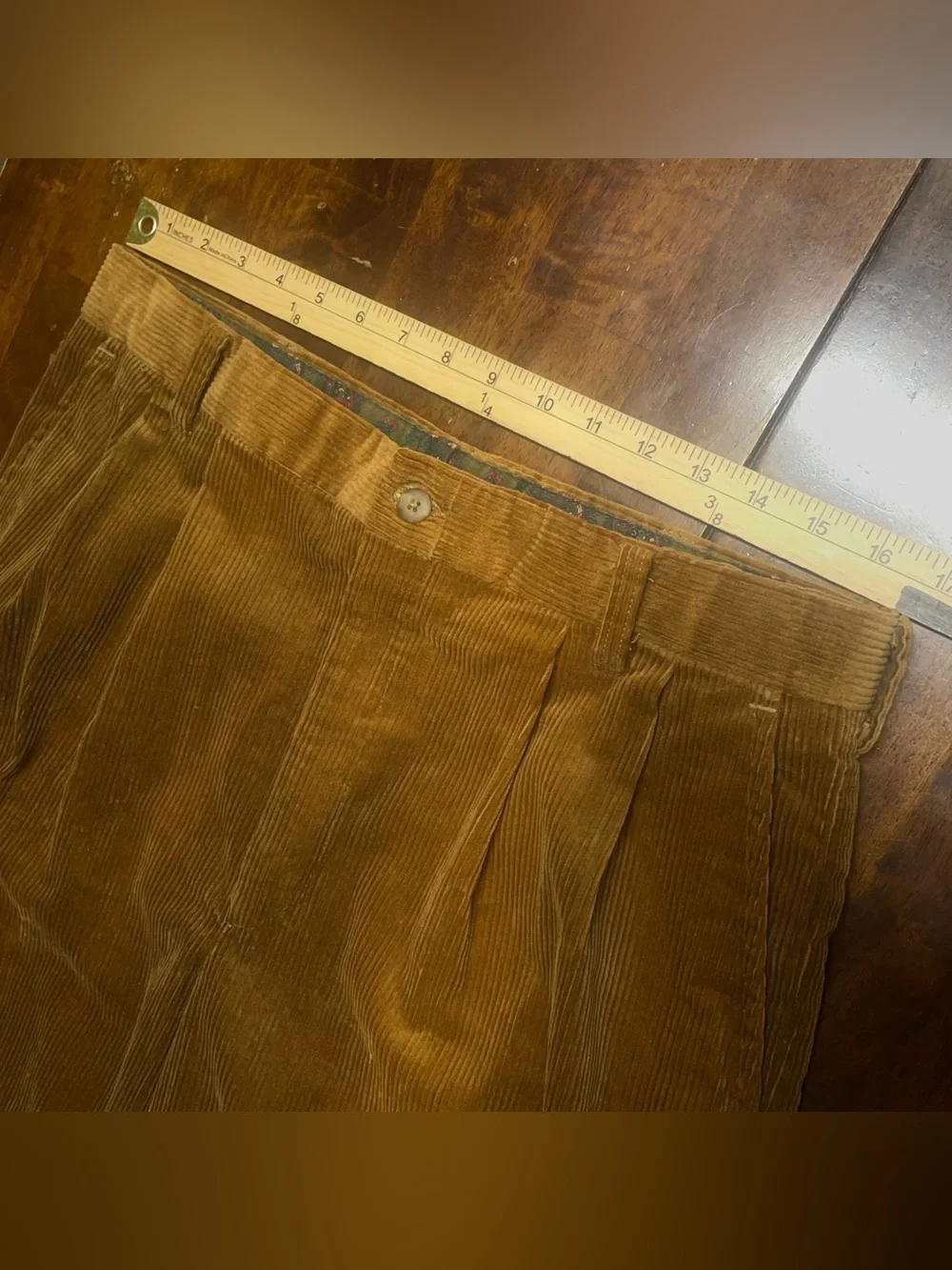 Vintage Jos. A. Bank Corduroy Pants Men's 34x30 Tan Chinos 90s Preppy Ivy League